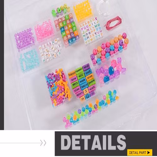 Personalized Girls Jewelry Toys Plastic Beads Set Funny DIY Kids Crafts